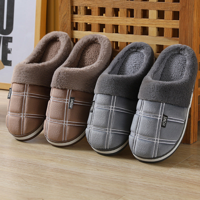 Winter Warm Slugged Bottom Plush Slippers