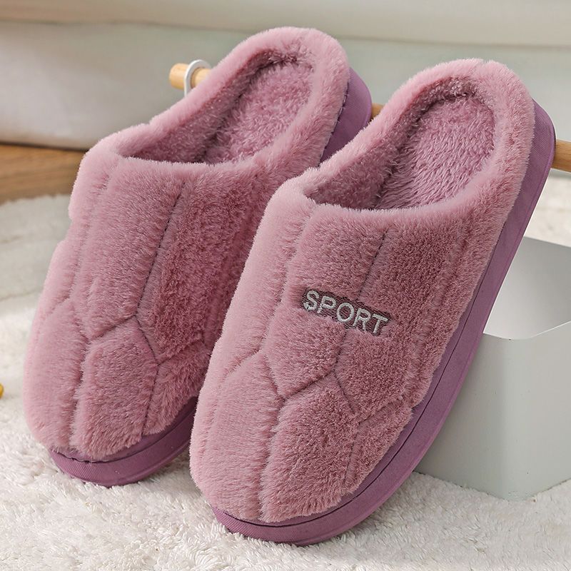 Indoor  Warm Confinement Non-slip Plus Velvet Slippers