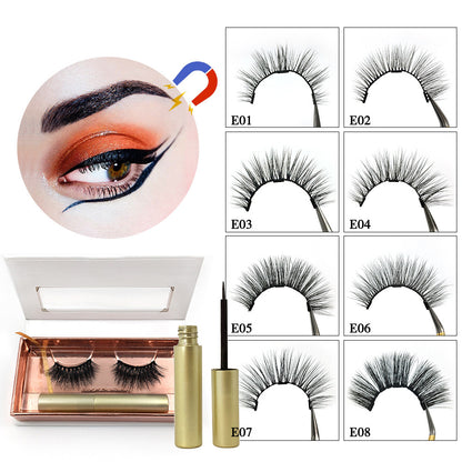 Magnetic Eyeliner magnet false eyelash three magnetization glue free glue false eyelash