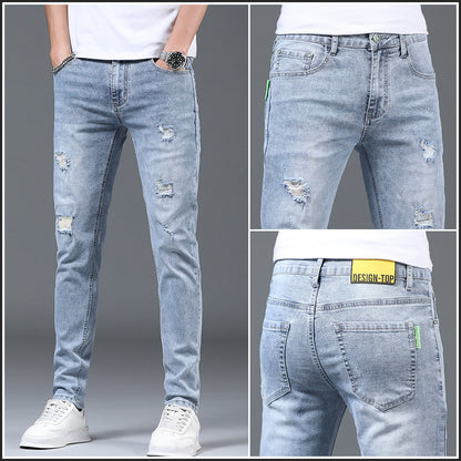 Men's Slim Fit Ripped Jeans