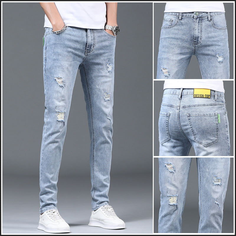 Men's Slim Fit Ripped Jeans