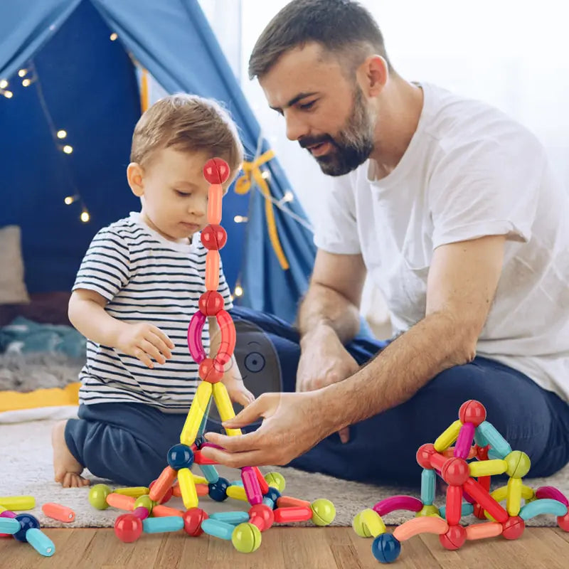 Magnetic Constructor Blocks with Stick for Kids