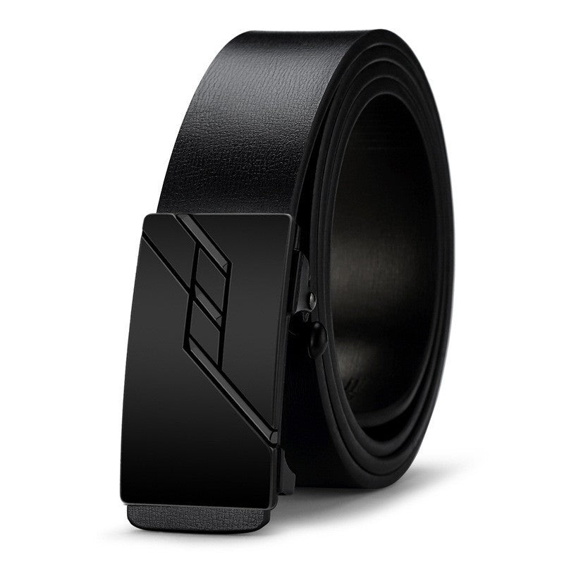 Men's Inner Wear Toothless Automatic Buckle Belt Business Casual All-match Trendy Two-layer Cowhide