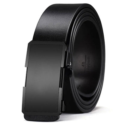 Men's Inner Wear Toothless Automatic Buckle Belt Business Casual All-match Trendy Two-layer Cowhide