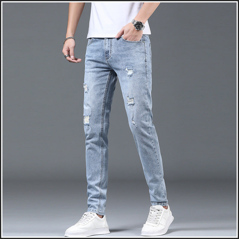 Men's Slim Fit Ripped Jeans